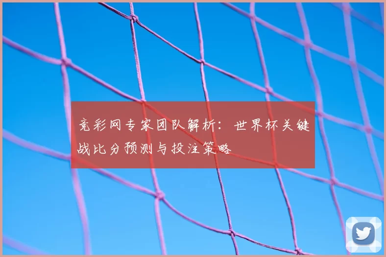竞彩网专家团队解析：世界杯关键战比分预测与投注策略